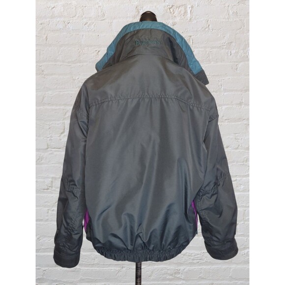 Vtg Columbia 80s Bugaboo Ski Coat MED Gray Purple 2pc Aztec Jacket Retro - Picture 4 of 15